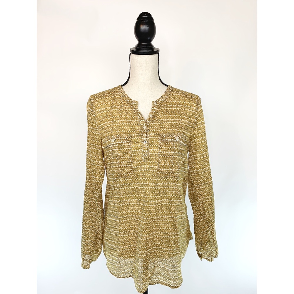 HOLDING HORSES Anthro Tulip POP Over Blouse Sz 12
